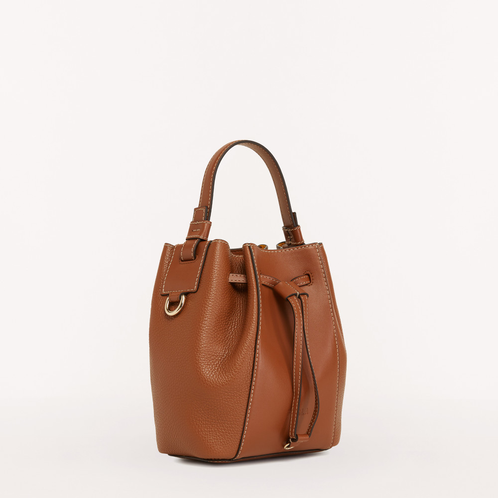 Women's Furla Miastella Bucket Bags Brown | 53492HDNM