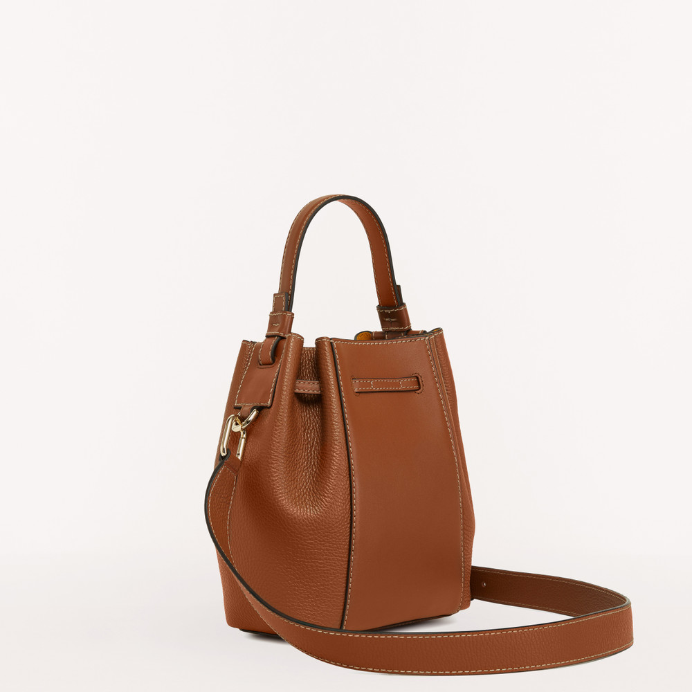 Women's Furla Miastella Bucket Bags Brown | 53492HDNM