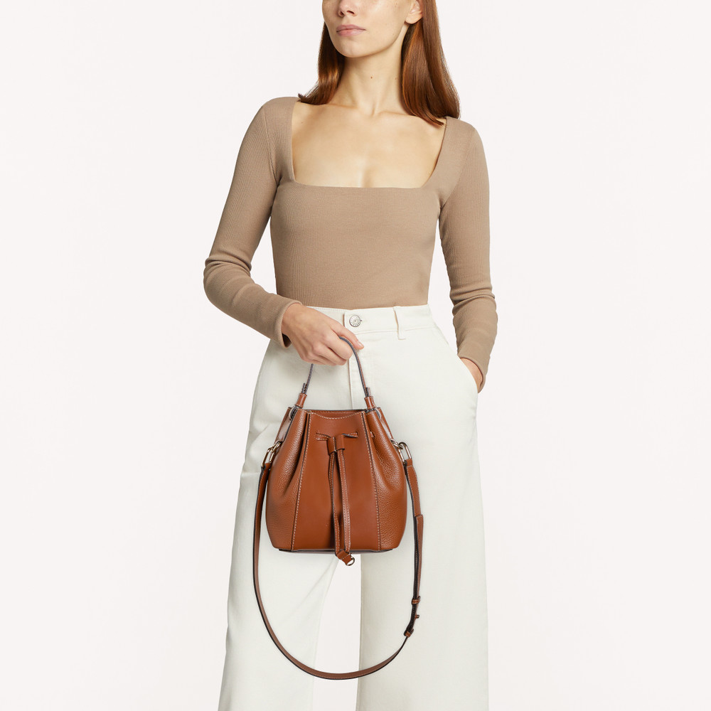 Women's Furla Miastella Bucket Bags Brown | 53492HDNM