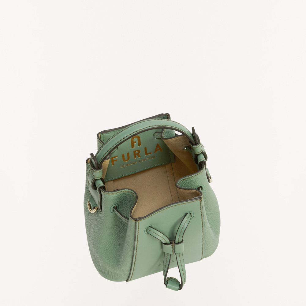 Women's Furla Miastella Bucket Bags Green | 90423TFQO