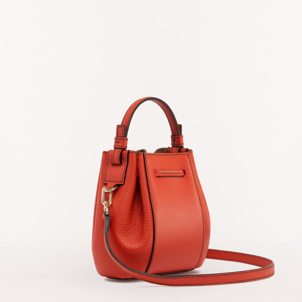 Women's Furla Miastella Bucket Bags Red | 68745WJHN