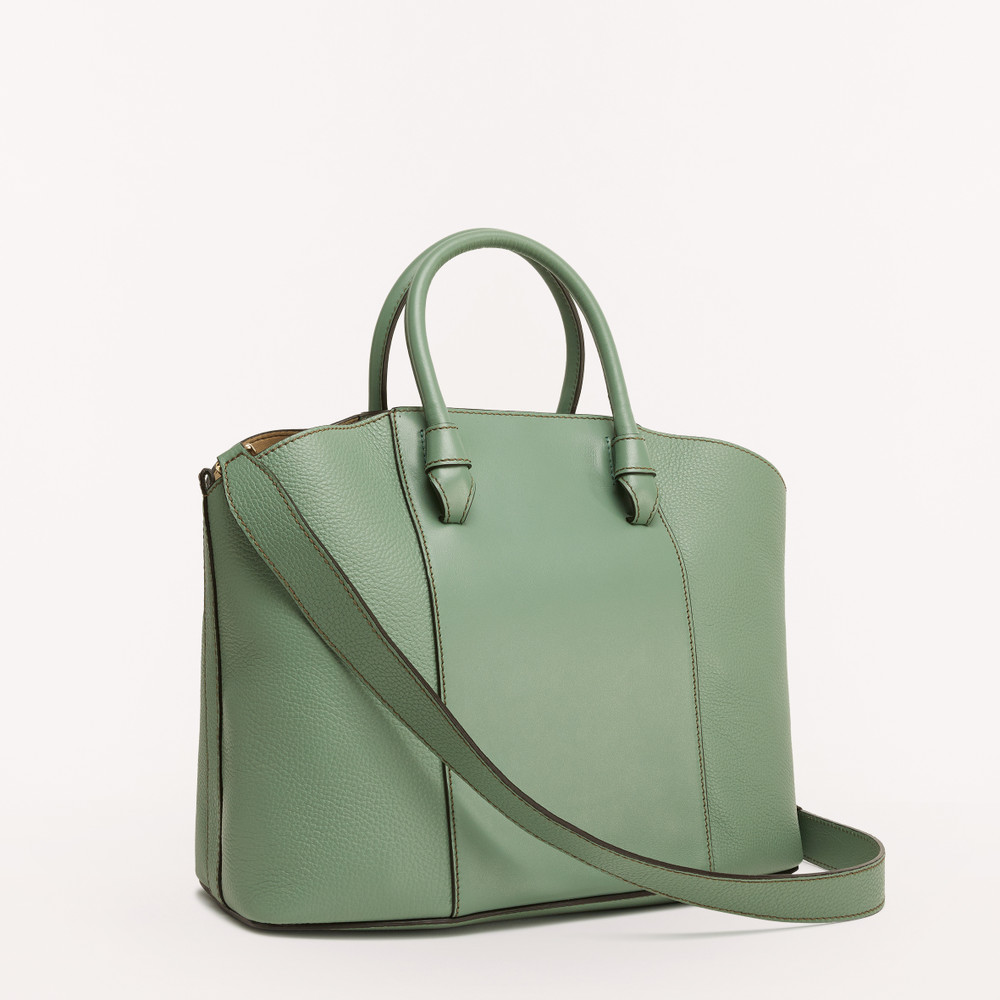 Women's Furla Miastella L Tote Bags Green | 19067LWSC