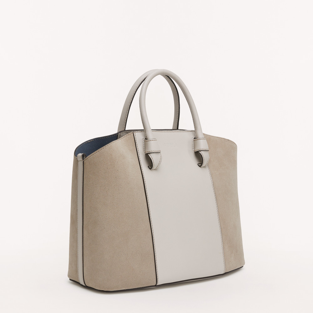 Women's Furla Miastella L Tote Bags White | 58319PMTE