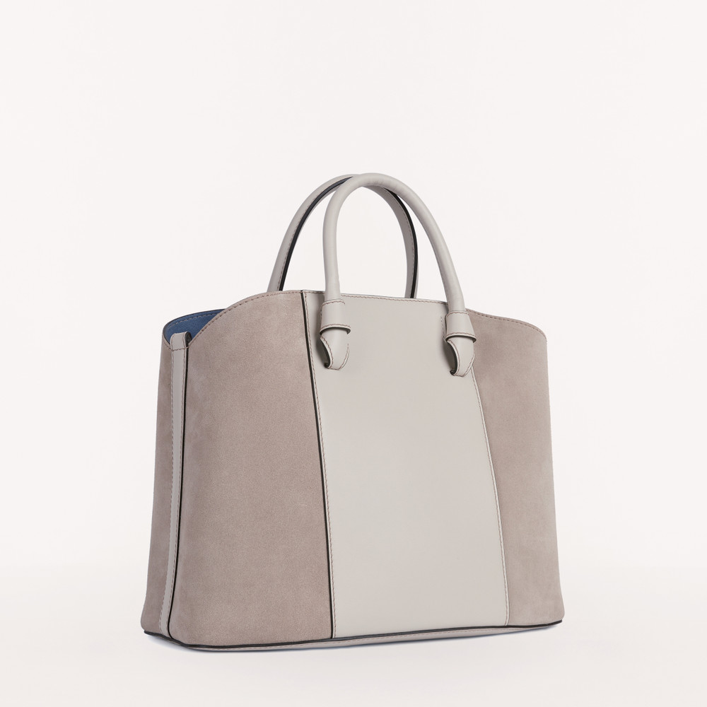 Women's Furla Miastella L Tote Bags White | 58319PMTE