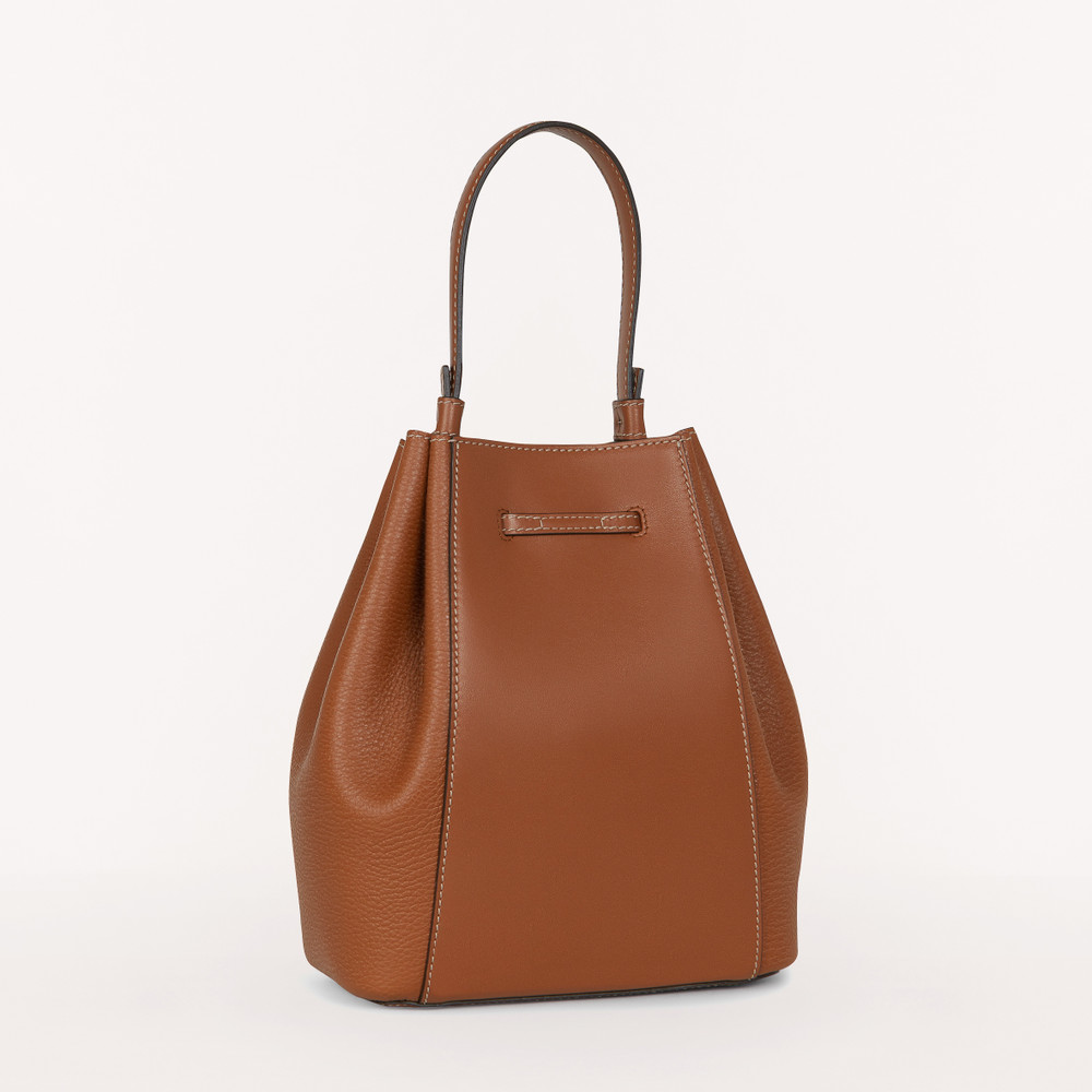 Women's Furla Miastella S Bucket Bags Brown | 97510HFSN