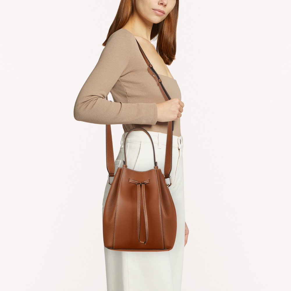 Women's Furla Miastella S Bucket Bags Brown | 97510HFSN