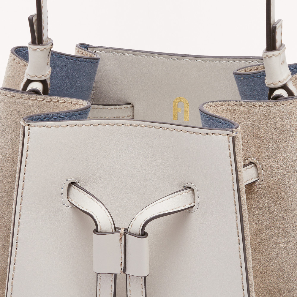 Women's Furla Miastella S Bucket Bags White | 16897MCNA