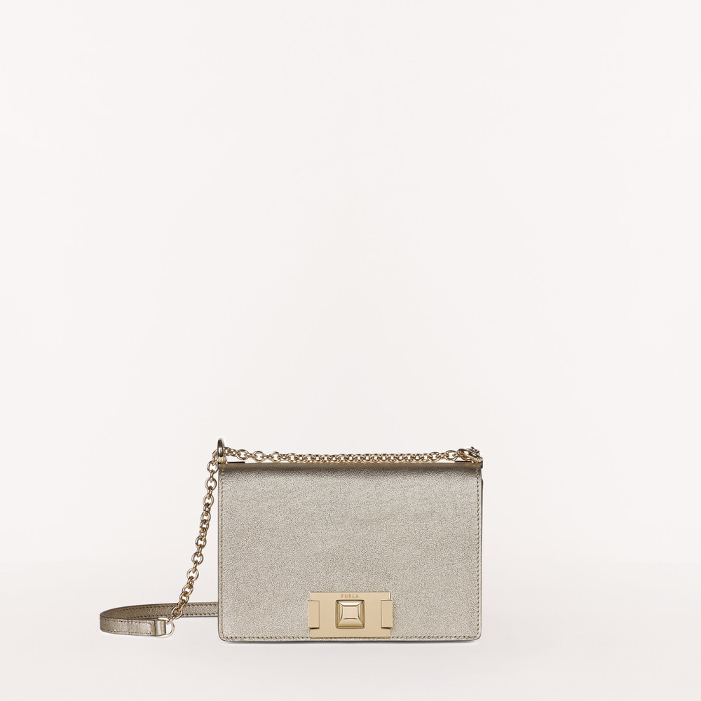 Women\'s Furla Mimi Crossbody Bags Silver | 72953SZIK