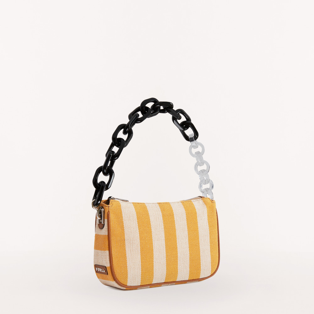 Women's Furla Moon S Shoulder Bags Yellow | 16374JZUQ