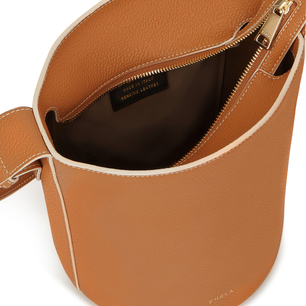 Women's Furla Net Bucket Bags Brown | 40723IPXB