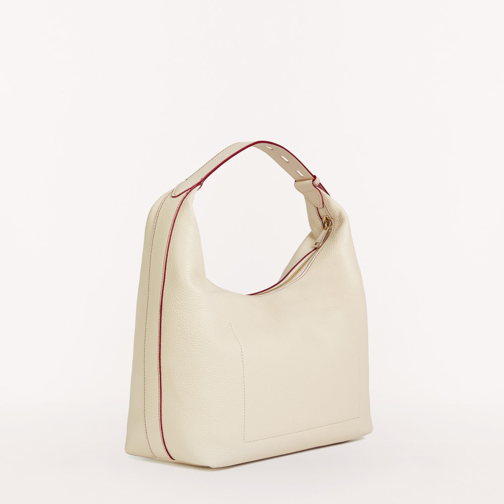 Women's Furla Net M Hobo Bags Beige | 46589PEGU