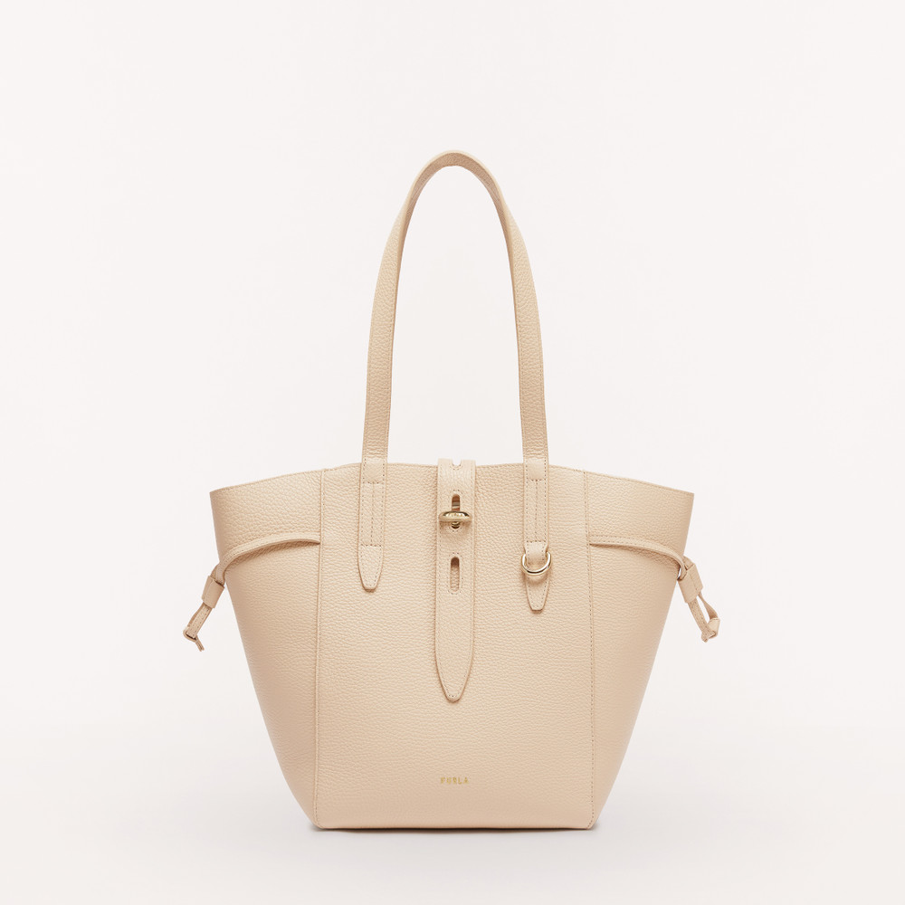 Women\'s Furla Net M Tote Bags Beige | 98164JNXE