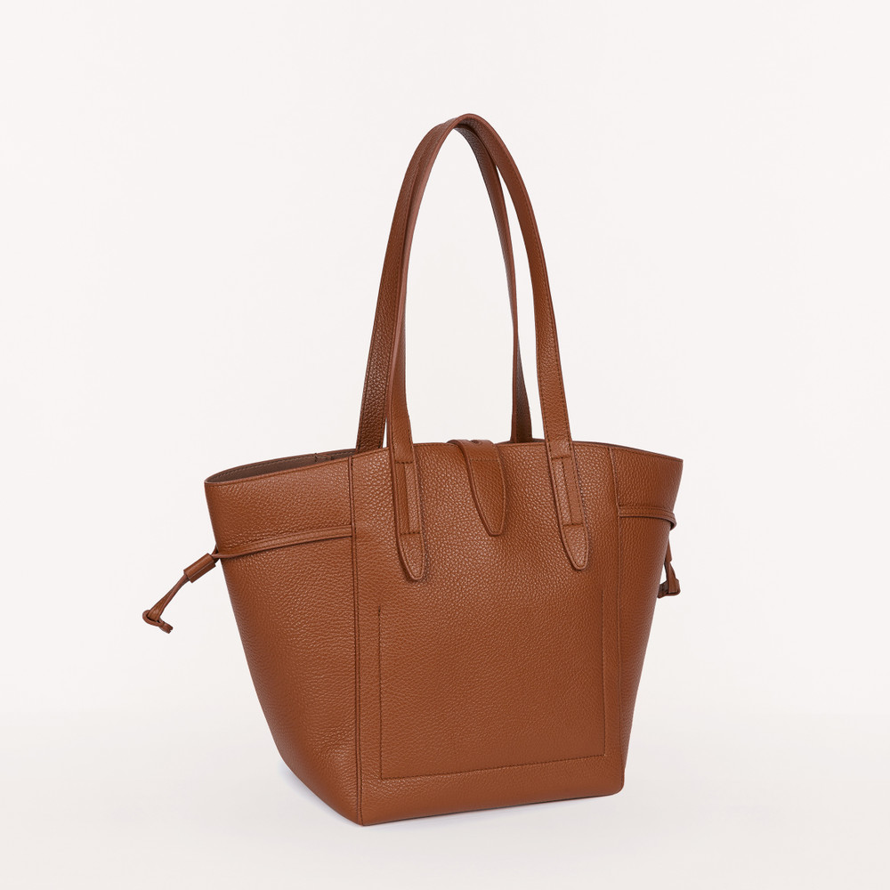 Women's Furla Net M Tote Bags Brown | 94052ZWMG