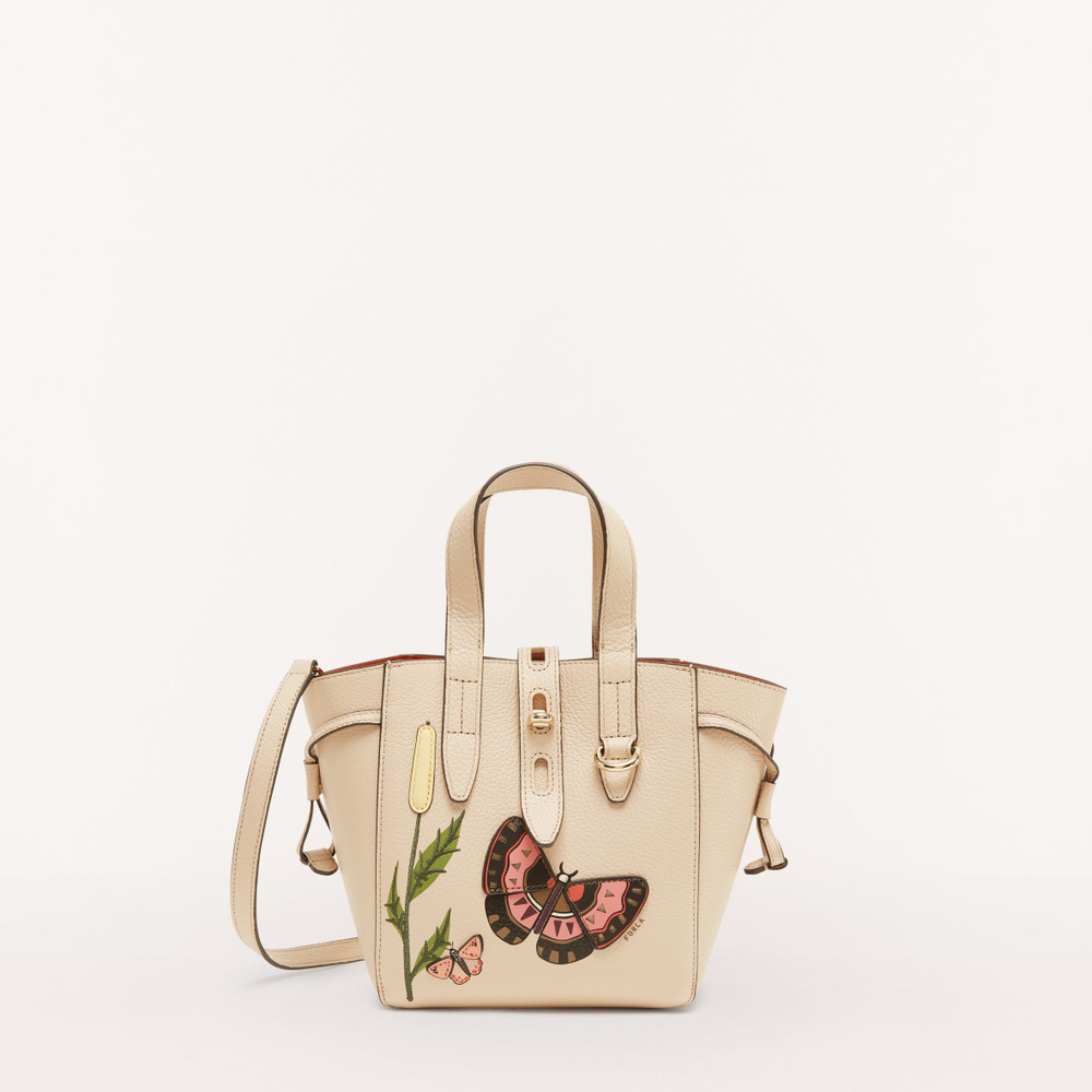 Women\'s Furla Net Tote Bags Beige | 63894QDFS