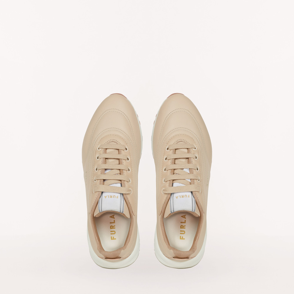 Women's Furla Nuvola Sneakers Beige | 89120PGAS