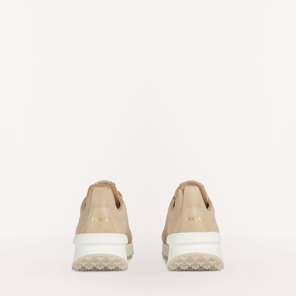 Women's Furla Nuvola Sneakers Beige | 89120PGAS