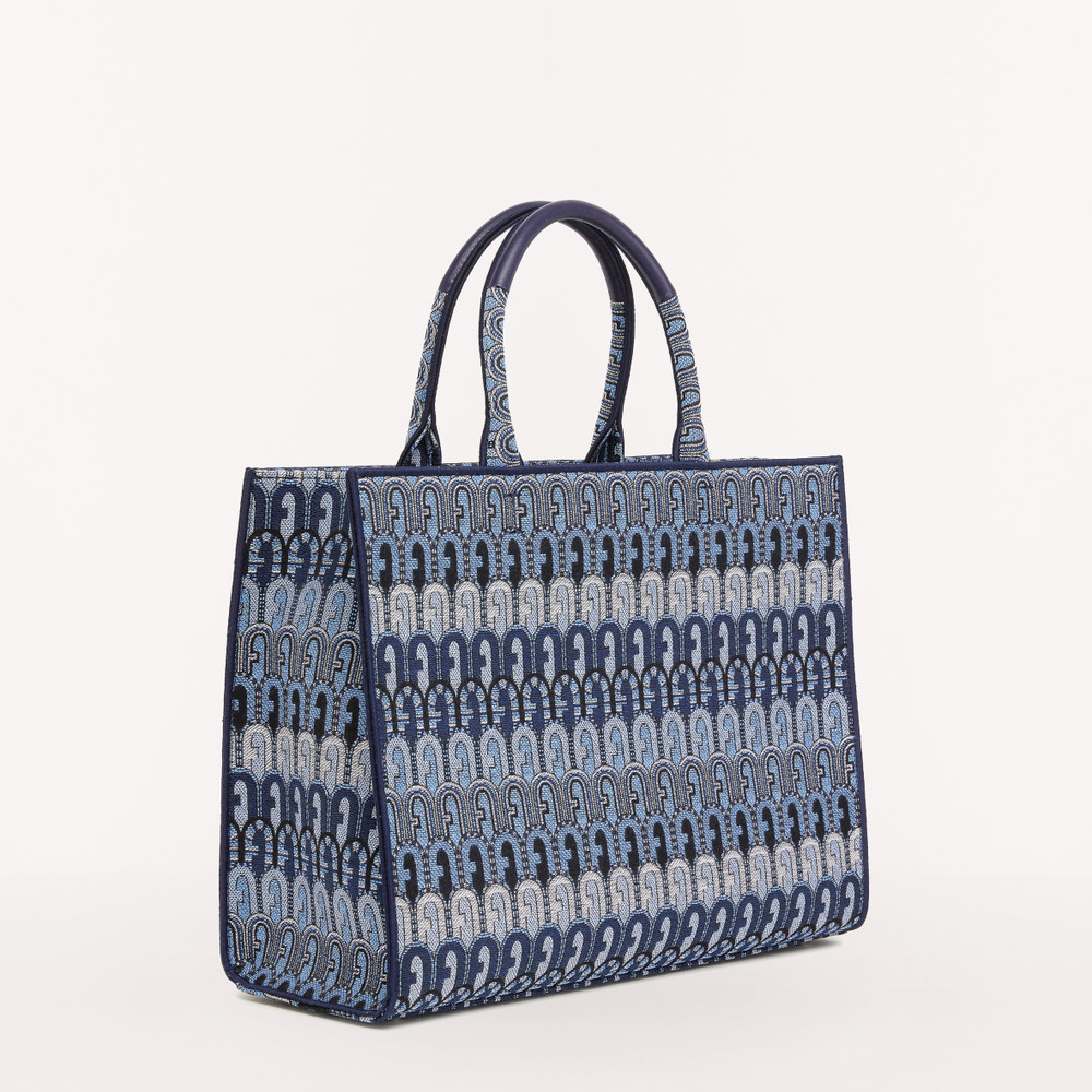 Women's Furla Opportunity L Tote Bags Blue | 97804ICAJ