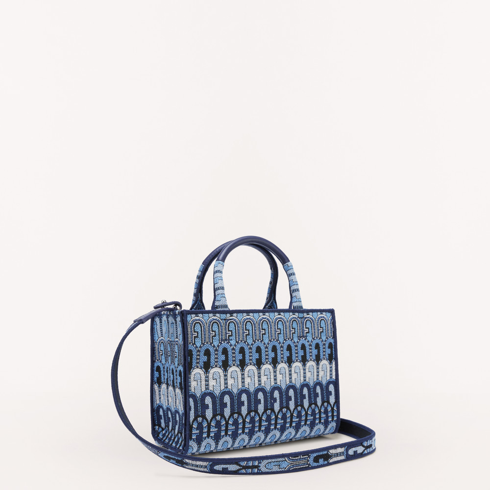 Women's Furla Opportunity Tote Bags Blue | 76984KIZF