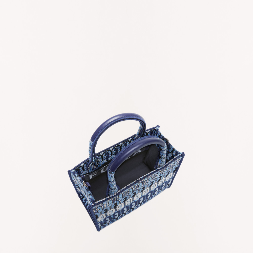 Women's Furla Opportunity Tote Bags Blue | 76984KIZF