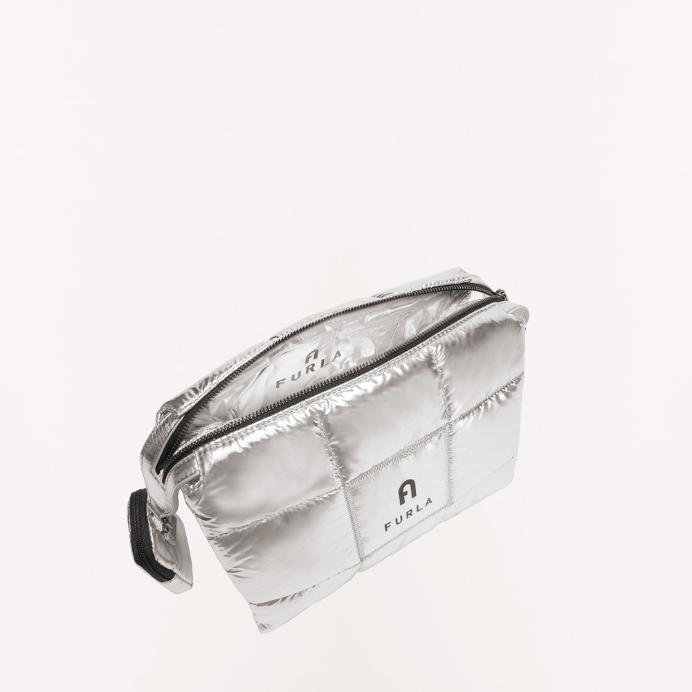 Women's Furla Piuma M Shoulder Bags Silver | 65041XDNT