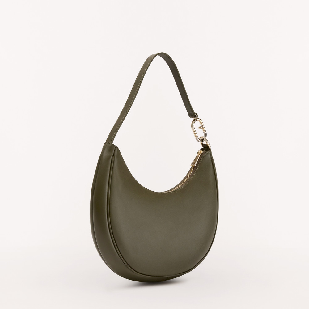 Women's Furla Primavera M Shoulder Bags Olive | 64805VRAD