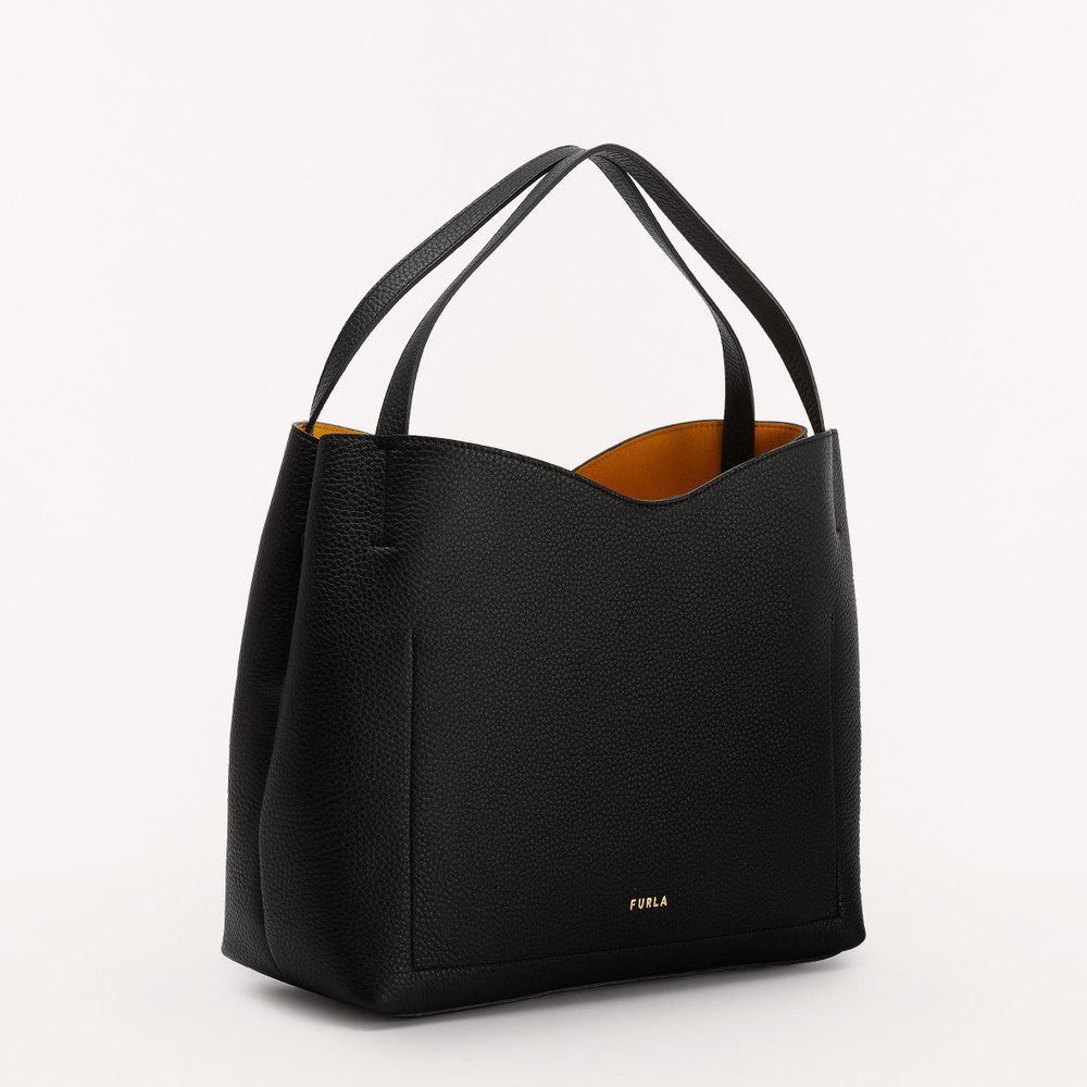 Women's Furla Primula L Hobo Bags Black | 32019ZYGH