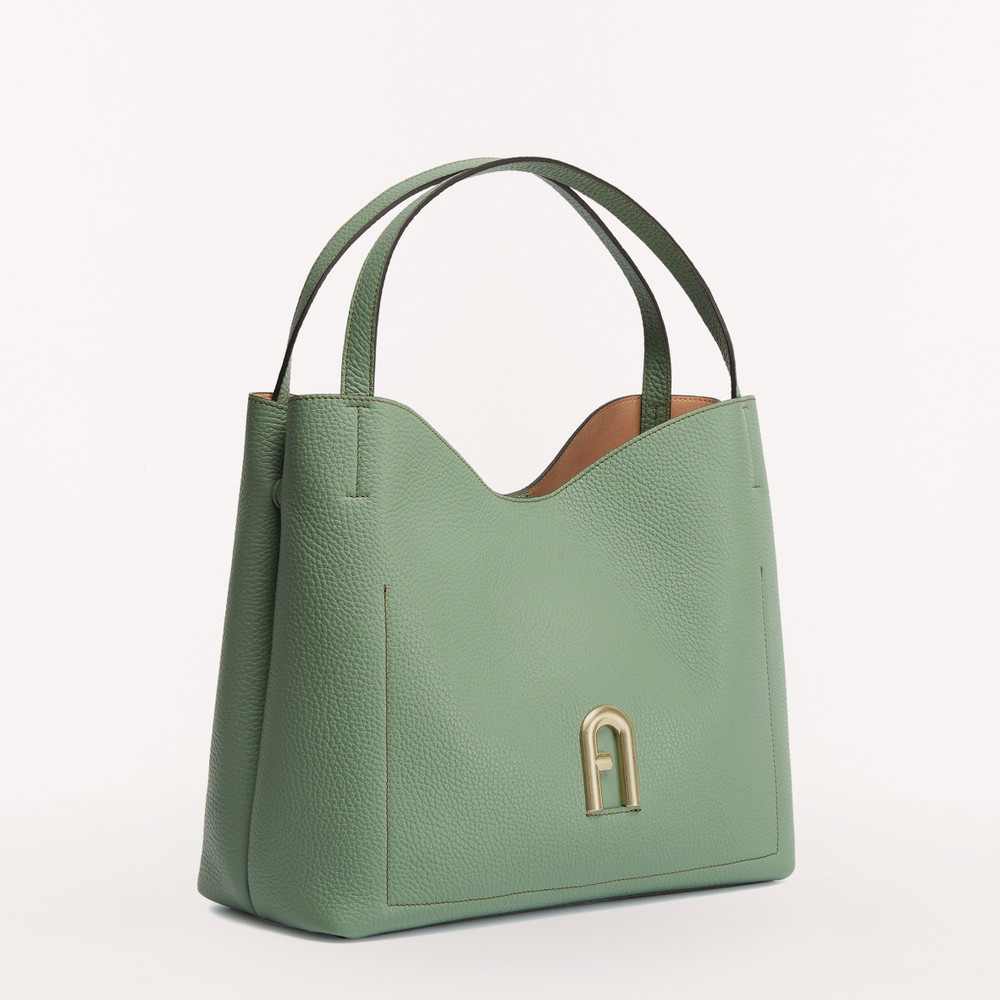 Women's Furla Primula L Hobo Bags Green | 58912KLNH