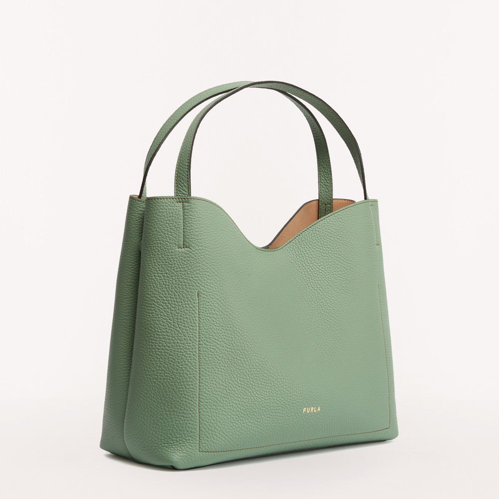 Women's Furla Primula L Hobo Bags Green | 58912KLNH