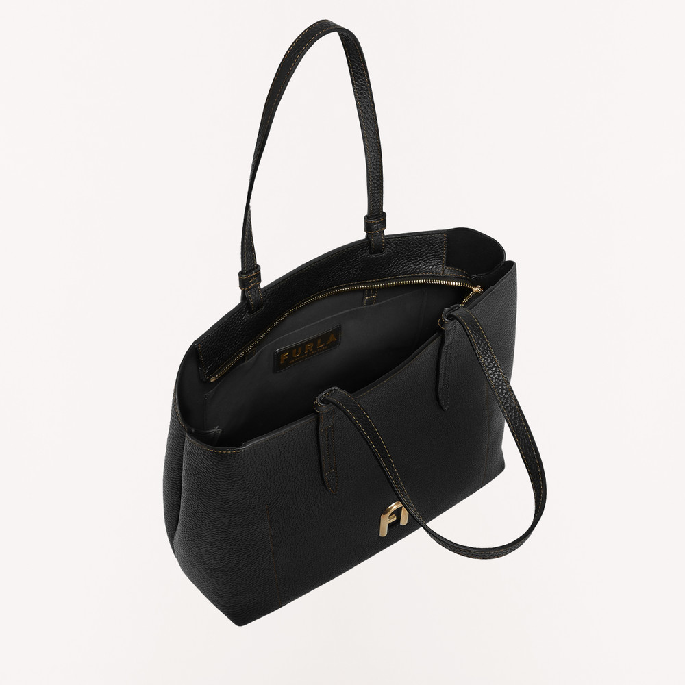 Women's Furla Primula L Tote Bags Black | 04897HEYK