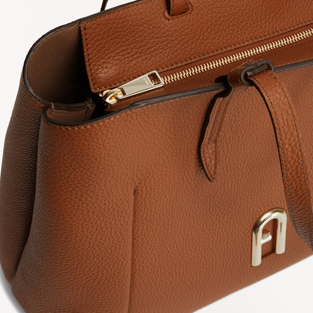 Women's Furla Primula L Tote Bags Brown | 26180OTBE