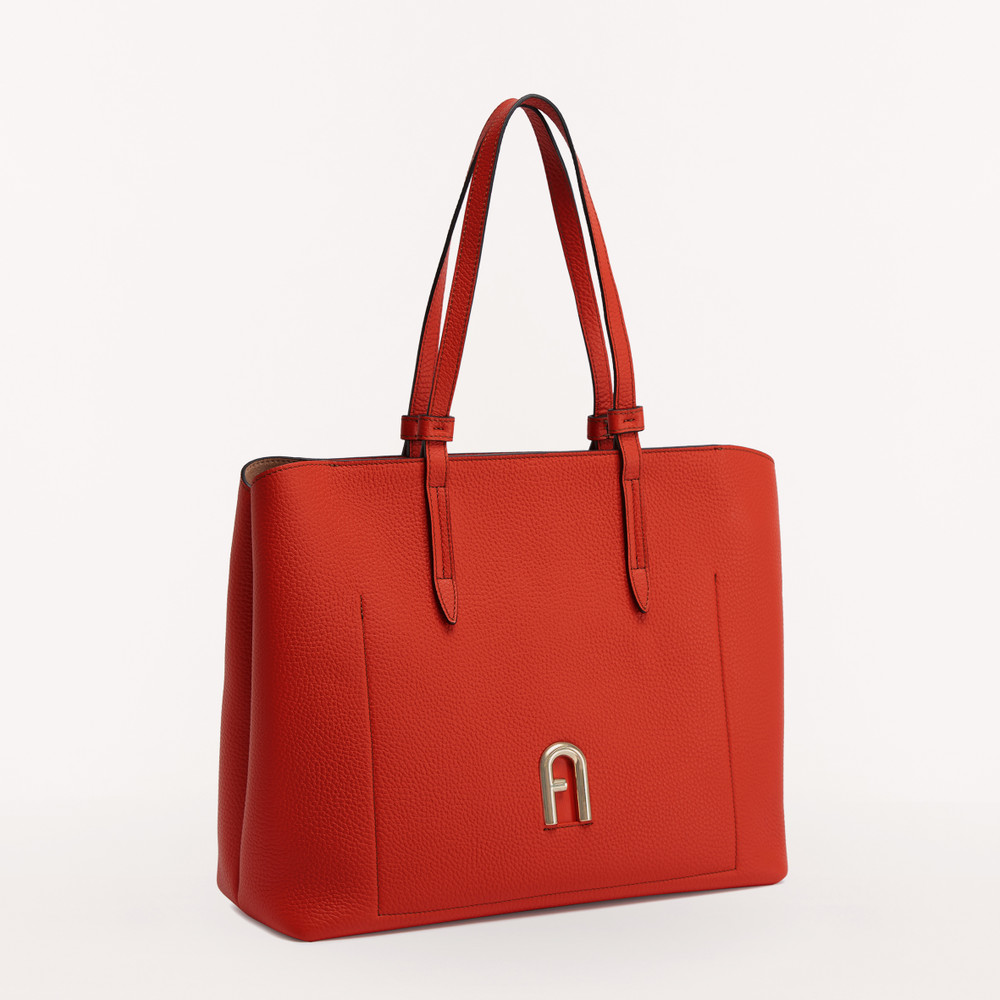 Women's Furla Primula L Tote Bags Red | 78645NLRZ