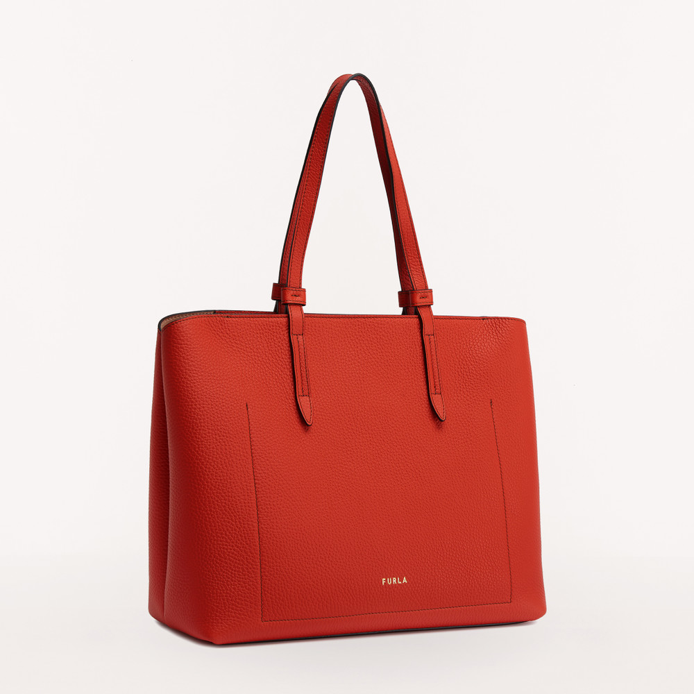 Women's Furla Primula L Tote Bags Red | 78645NLRZ