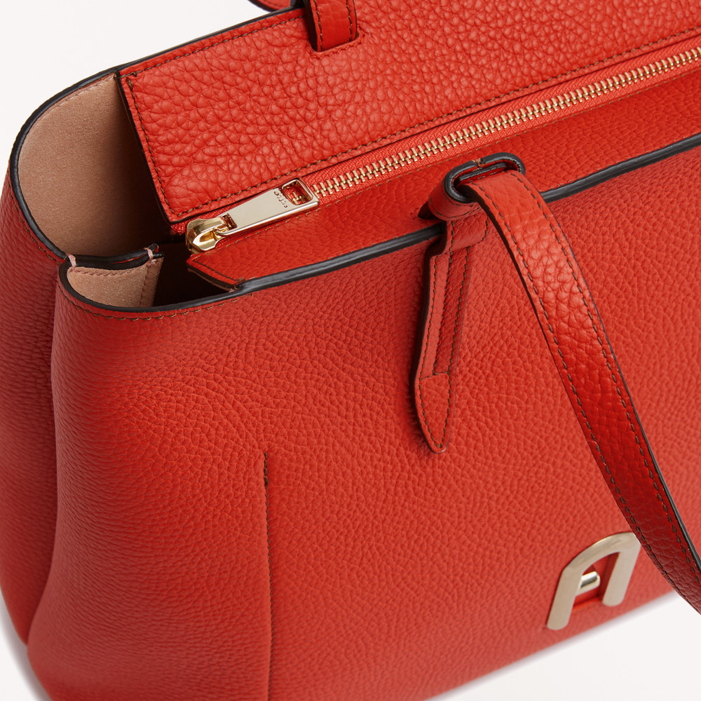 Women's Furla Primula L Tote Bags Red | 78645NLRZ