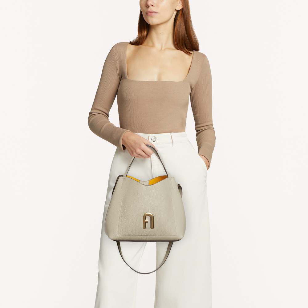 Women's Furla Primula S Hobo Bags Beige | 02159XUGI