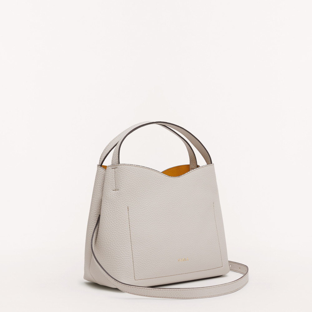 Women's Furla Primula S Hobo Bags White | 32069KODI