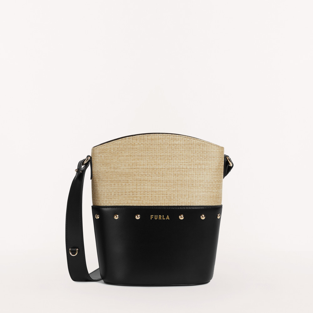 Women\'s Furla Share Bucket Bags Black | 64397VUTZ