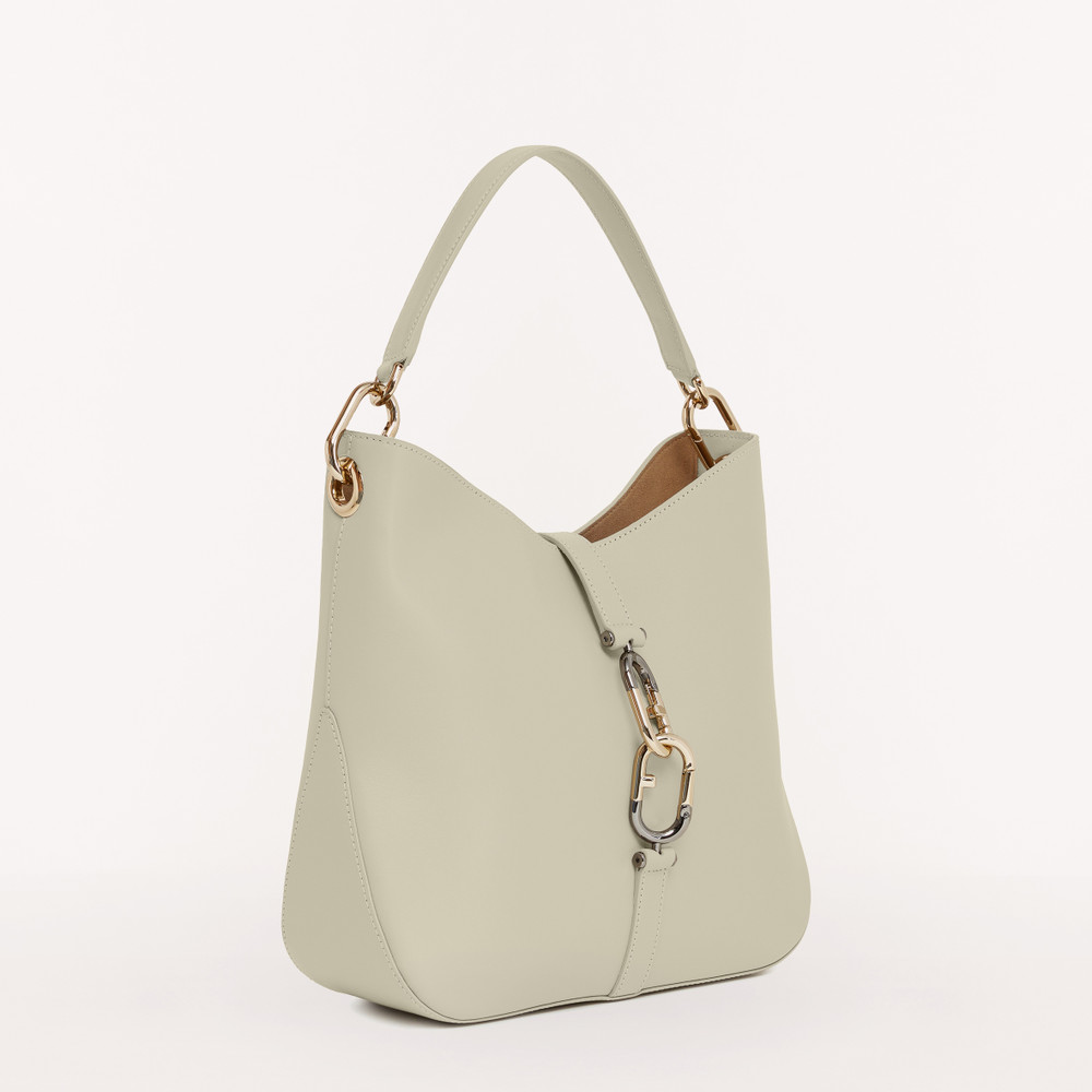 Women's Furla Sirena M Hobo Bags Beige | 97328GFOS