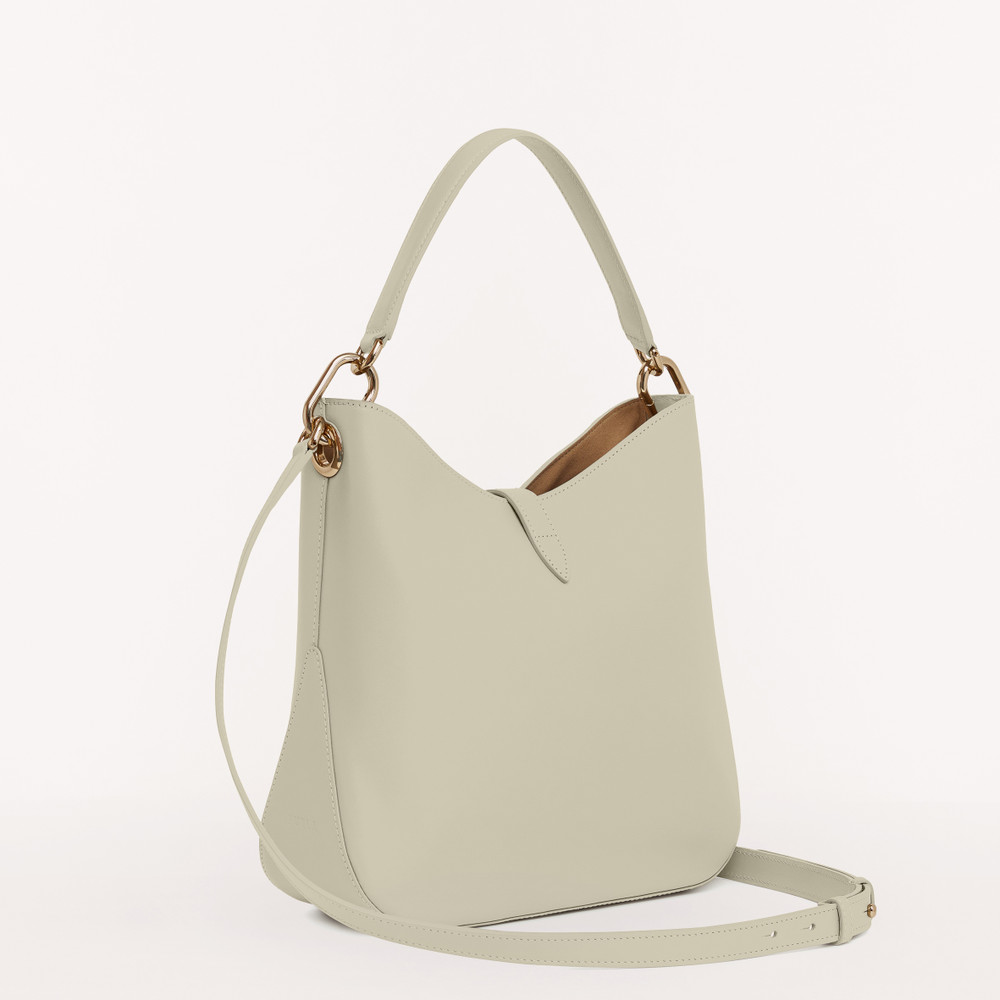 Women's Furla Sirena M Hobo Bags Beige | 97328GFOS