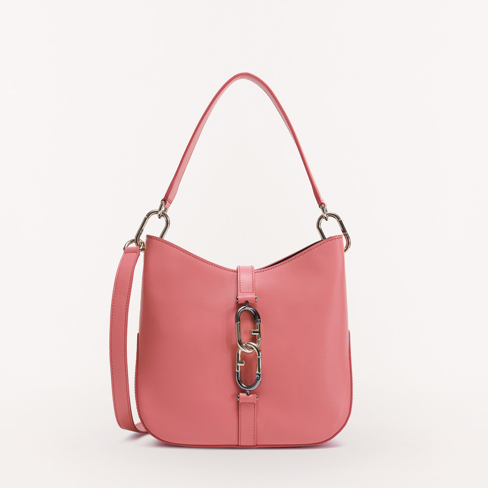 Women\'s Furla Sirena S Hobo Bags Pink | 94758HIRW