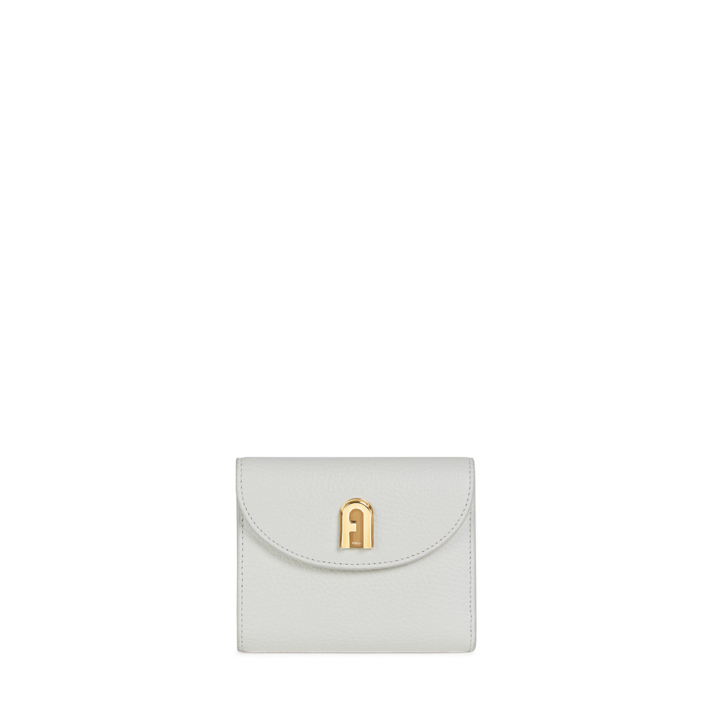 Women\'s Furla Sleek S Bifold Wallets White | 48519UEAL