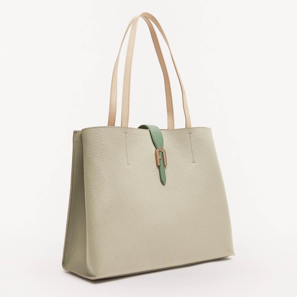 Women's Furla Sofia L Tote Bags Olive | 34501PLEK